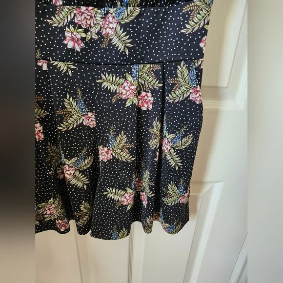 CAbi Black Pink Floral Polka Dot Jumpsuit W Pockets L - Picture 5 of 9